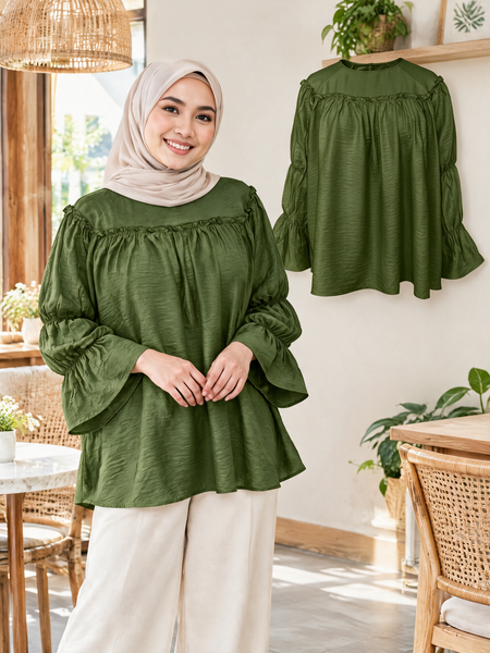 Korean Vibe Flare Blouse