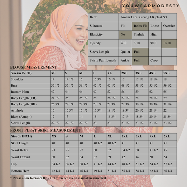 Amani Lace Kurung Set - Brick Lace
