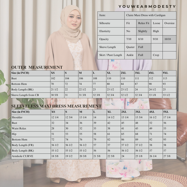 Claire Maxi Dress with Cardigan - Lilac