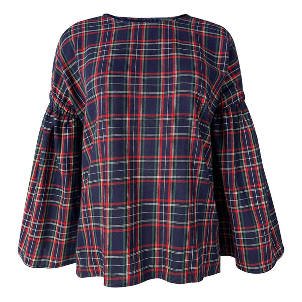 Lexi II Drop Shoulder Blouse - Navy