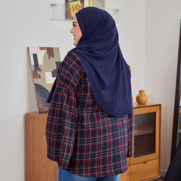 Lexi II Drop Shoulder Blouse - Navy