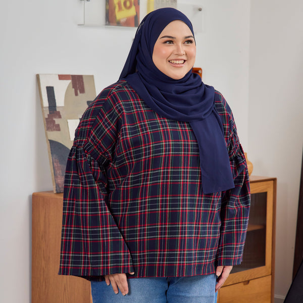 Lexi II Drop Shoulder Blouse - Navy