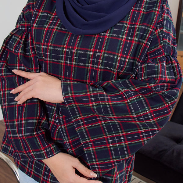 Lexi II Drop Shoulder Blouse - Navy