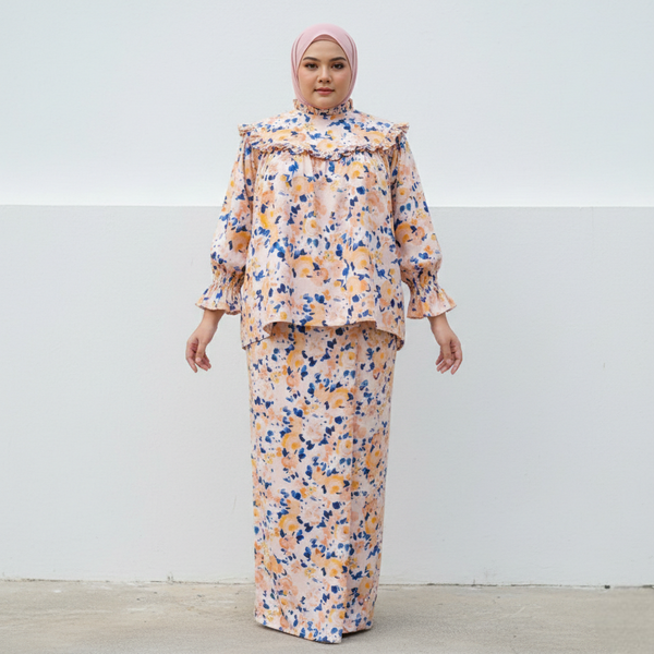 Shamra 3.0 Kurung Set - Orange