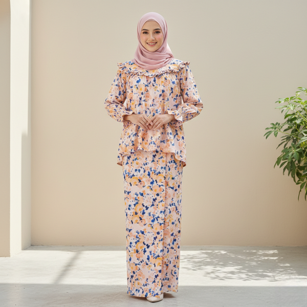 Shamra 3.0 Kurung Set - Orange