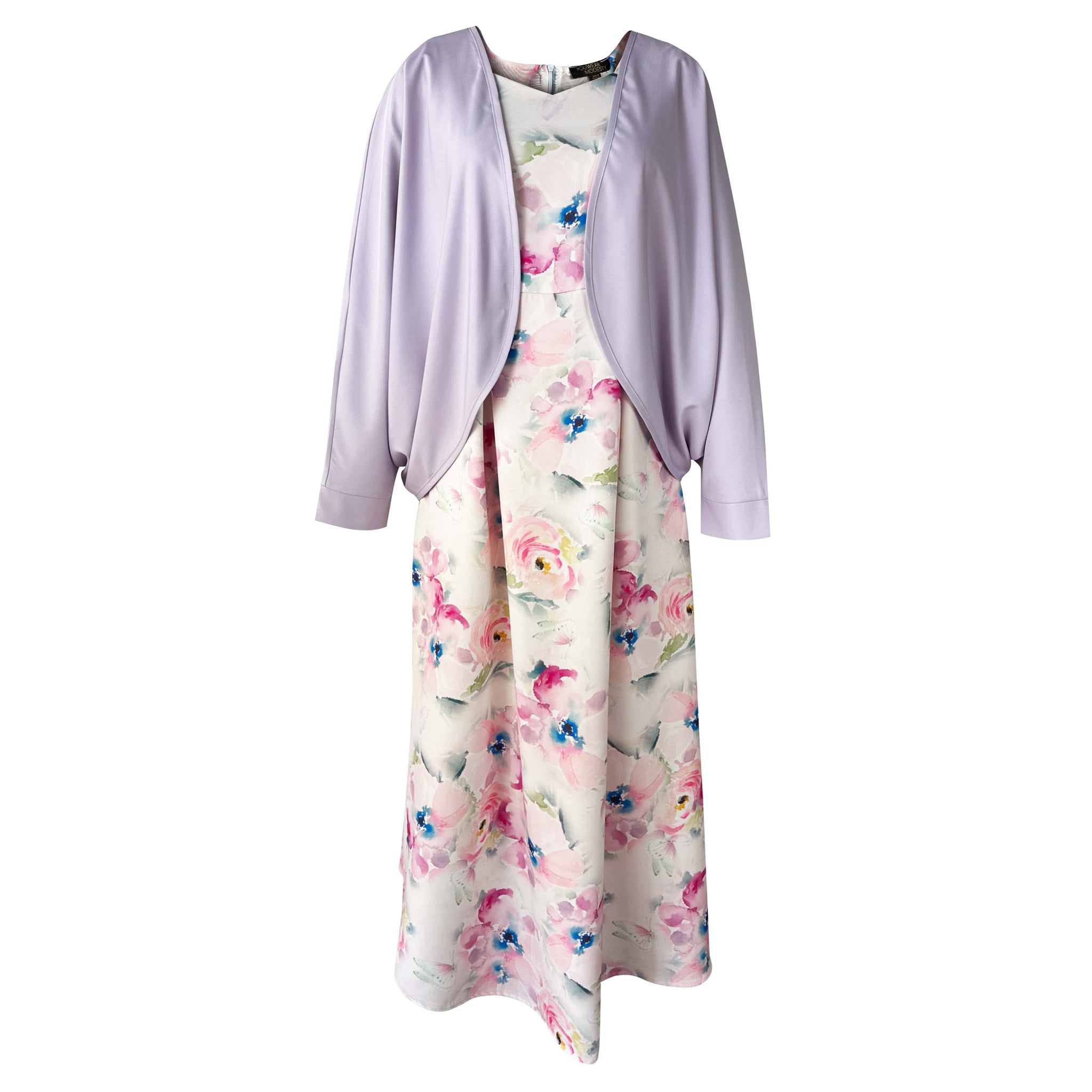 Claire Maxi Dress with Cardigan - Lilac