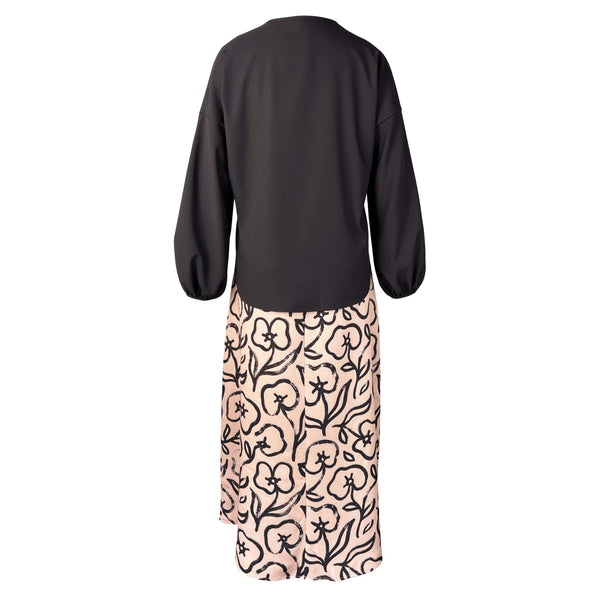 Scarlet Maxi Dress with Cardigan - Beige