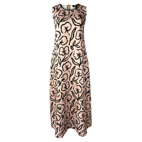 Scarlet Maxi Dress with Cardigan - Beige