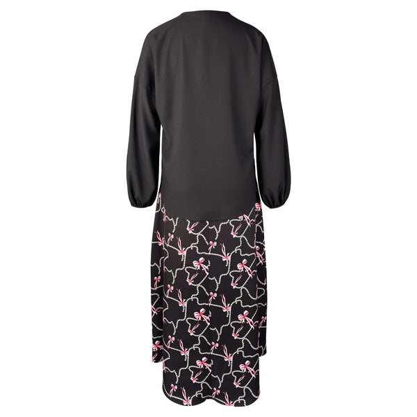 Scarlet Maxi Dress with Cardigan - Black