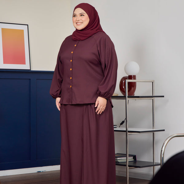 Hazel Blouse and Skirt - Plum
