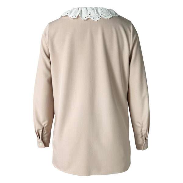 Ellie Pretty Blouse & Skirt - Beige