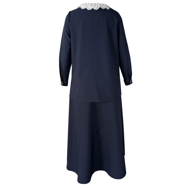 Ellie Pretty Blouse & Skirt - Navy