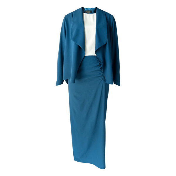 Olivia Elegant 3 Pcs Set - Teal with Off White Inner