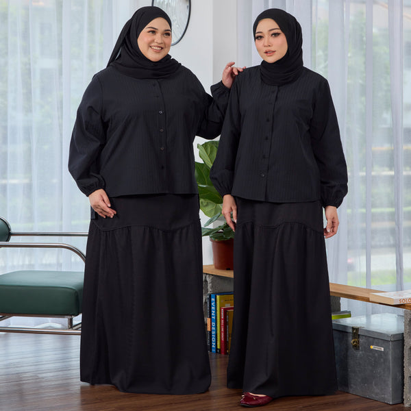 Sophie Blouse & Skirt - Black