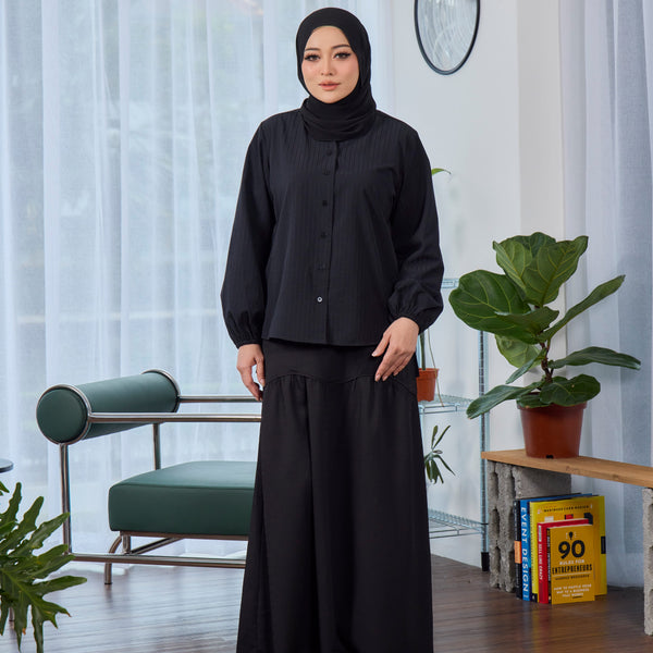 Sophie Blouse & Skirt - Black