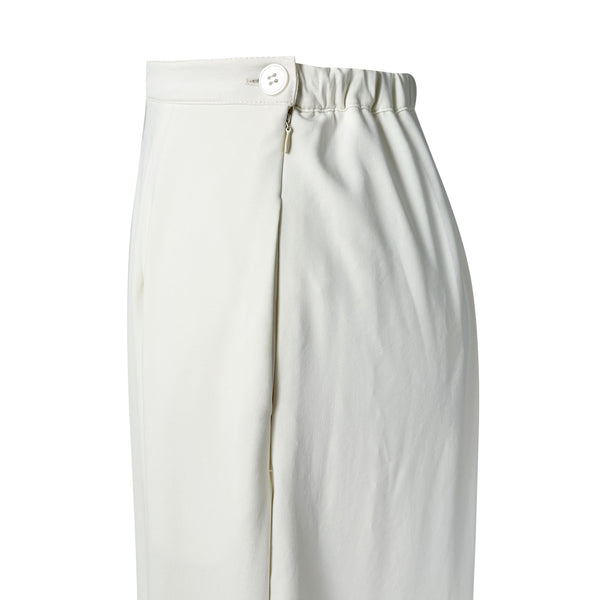 Emery Feminine Blouse & Skirt - Lime/Off White