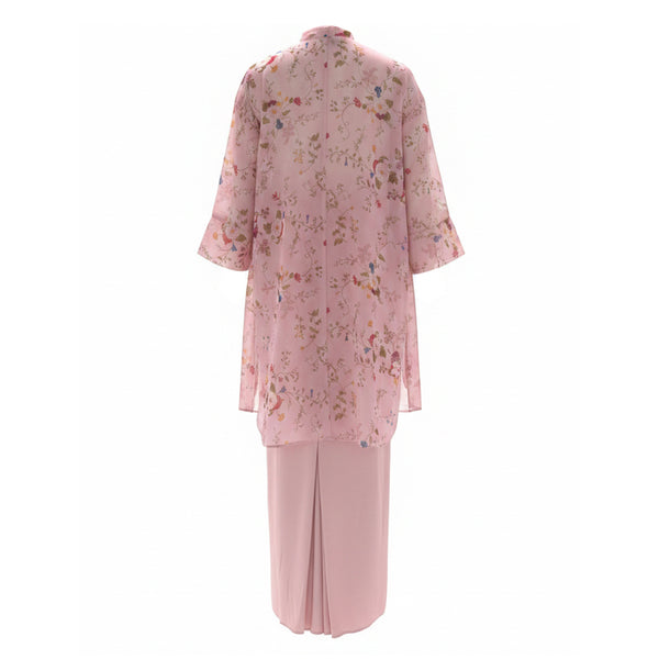 Neela Kurung Tapared Set - Blush Pink