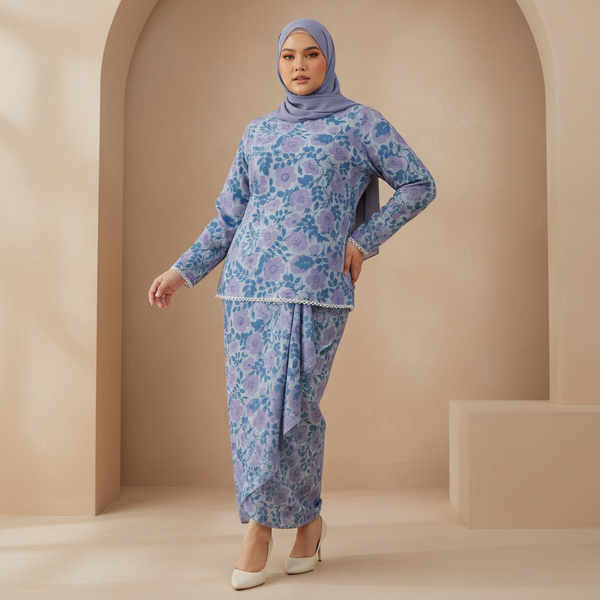 Lunia Kurung Set - Blue Purple