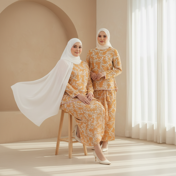 Lunia Kurung Set - Mustard