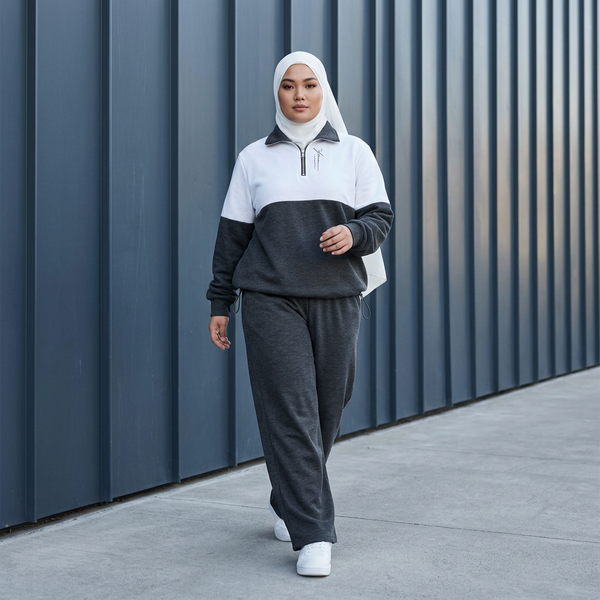 Pola Zip Jacket  & Rona Pants -  Black (Sold Separately)