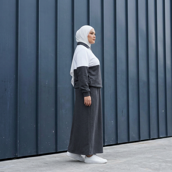Pola Zip Jacket  & Pola Skirts -  Black (Sold Separately)