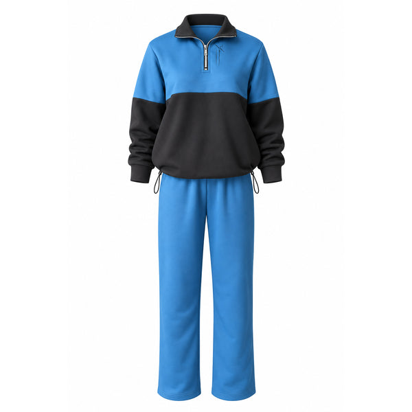 Pola Zip Jacket  & Rona Pants -  Blue Teal (Sold Separately)