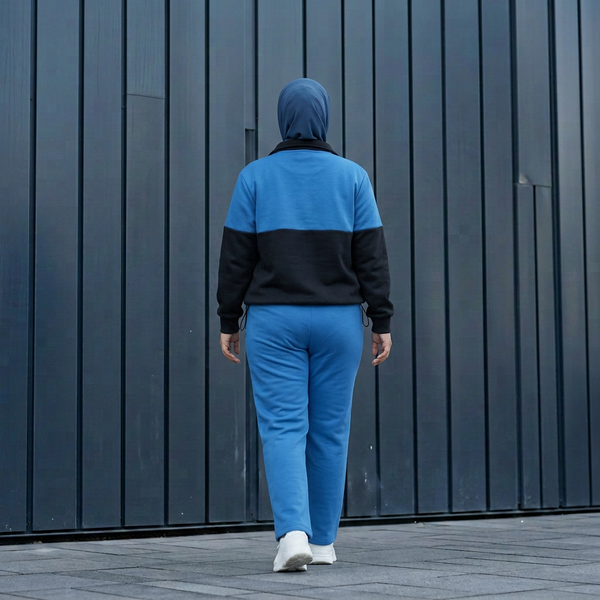 Pola Zip Jacket  & Rona Pants -  Blue Teal (Sold Separately)