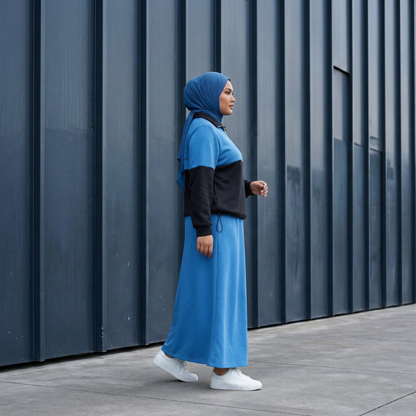 Pola Zip Jacket  & Pola Skirts -  Blue Teal (Sold Separately)