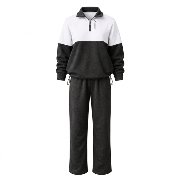 Pola Zip Jacket  & Rona Pants -  Black (Sold Separately)