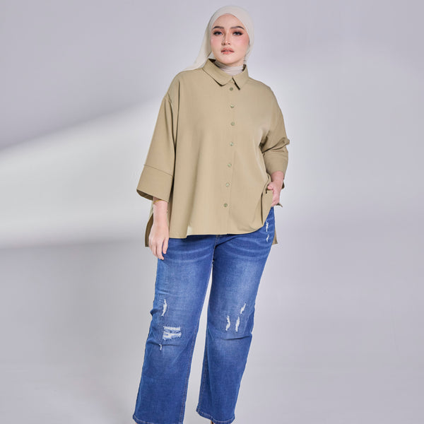 Ondara 3.0 Drop Shoulder Shirt - Heather Olive