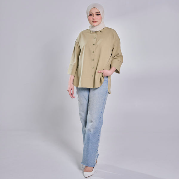 Ondara 3.0 Drop Shoulder Shirt - Heather Olive