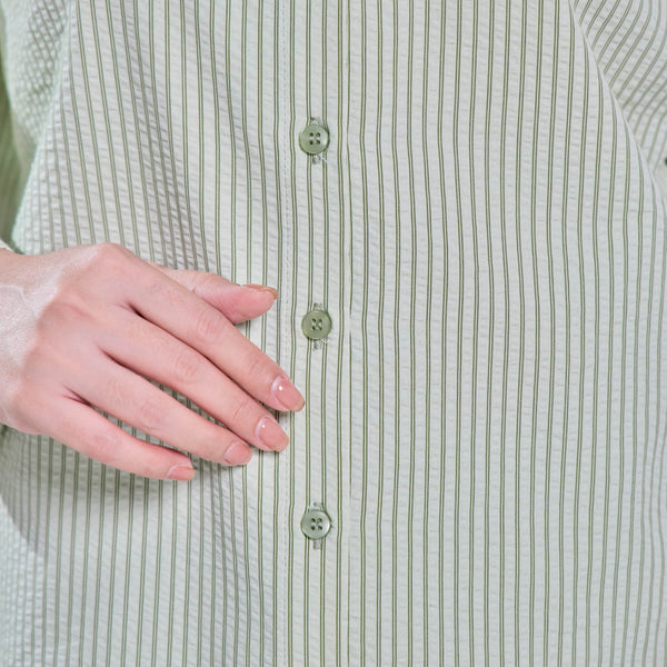 Oversize Blouse - Green Stripe