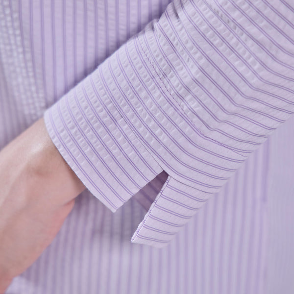 Oversize Blouse - Purple Stripe