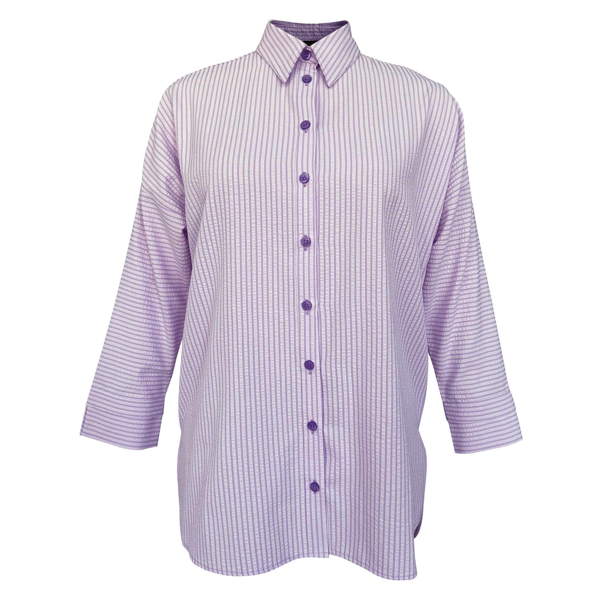 Oversize Blouse - Purple Stripe