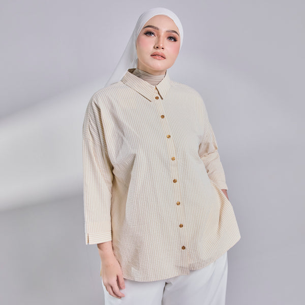 Oversize Blouse - Yellow Stripe