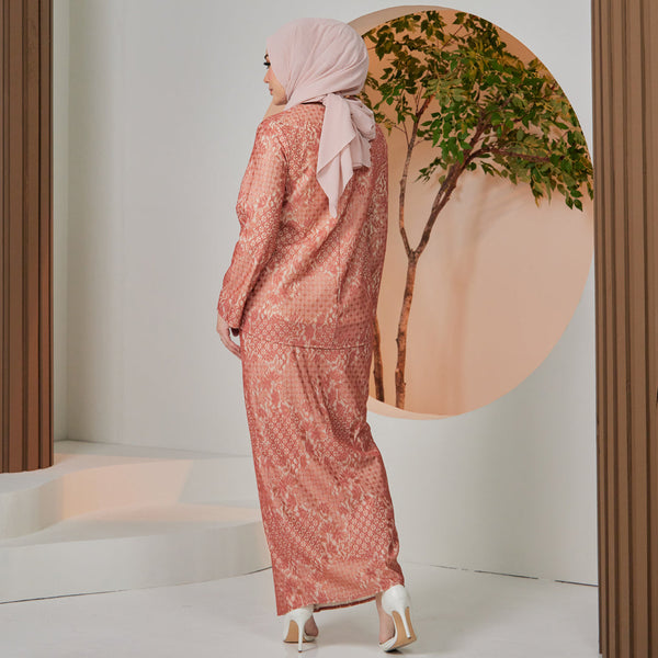 Amani Lace Kurung Set - Brick Lace