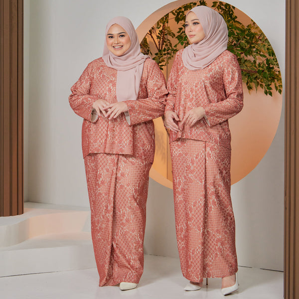 Amani Lace Kurung Set - Brick Lace