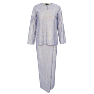 Amani Lace Kurung Set - Lt Blue Lace