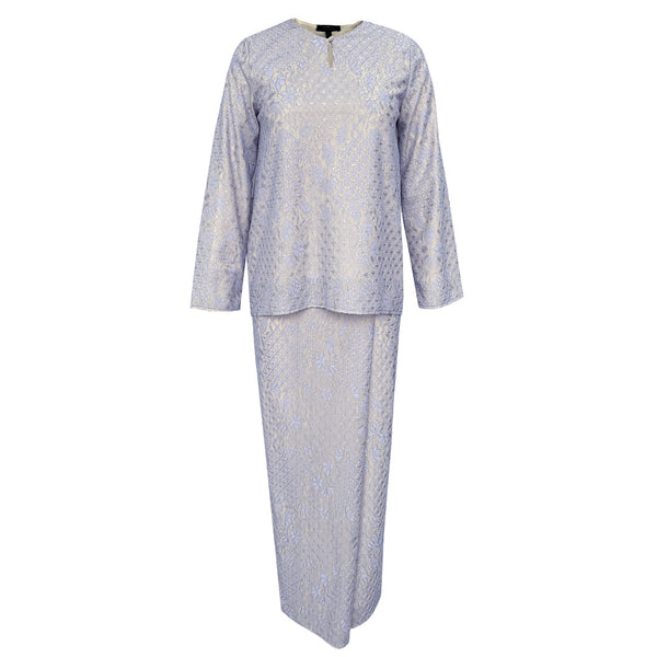 Amani Lace Kurung Set - Lt Blue Lace