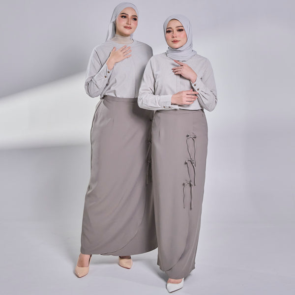 Shufeh Overlap Skirt - Dark Grey