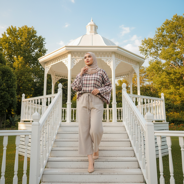 Lexi III Drop Shoulder Blouse - Beige