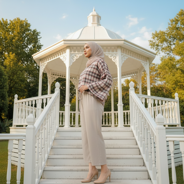 Lexi III Drop Shoulder Blouse - Beige