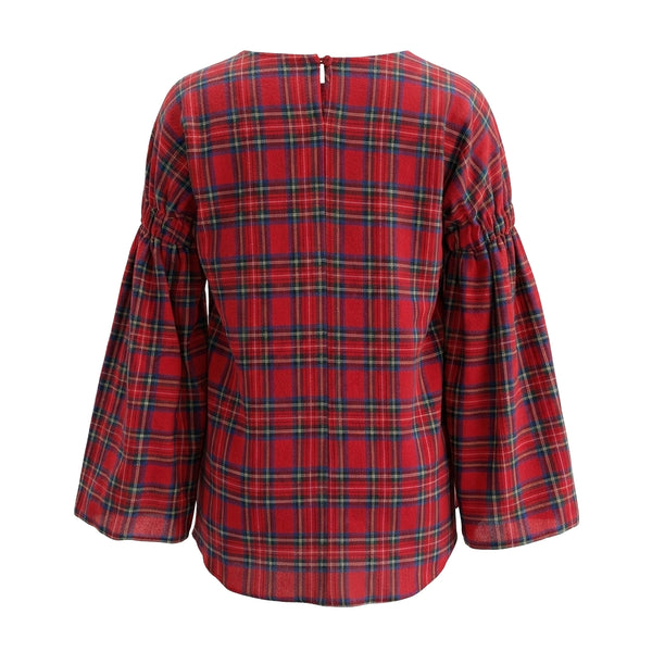 Lexi III Drop Shoulder Blouse - Red