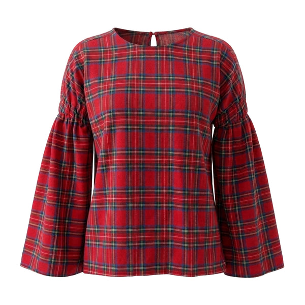 Lexi III Drop Shoulder Blouse - Red