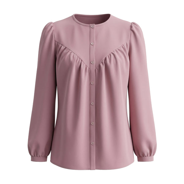 Dareen Blouse - Blush Pink & Ruby Pants - White (Sold Separately)