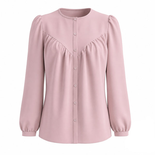 Dareen Blouse - Blush Pink & Ruby Pants - White (Sold Separately)