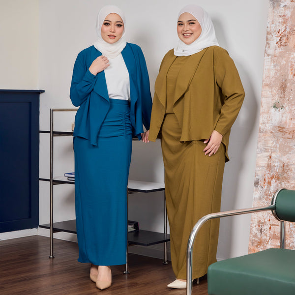 Olivia Elegant 3 Pcs Set - Teal with Off White Inner