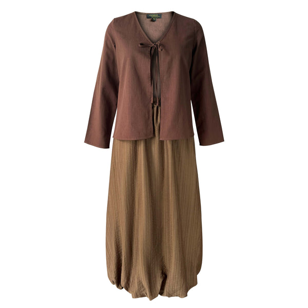 Delilah Cardigan & Skirt - Rich Brown
