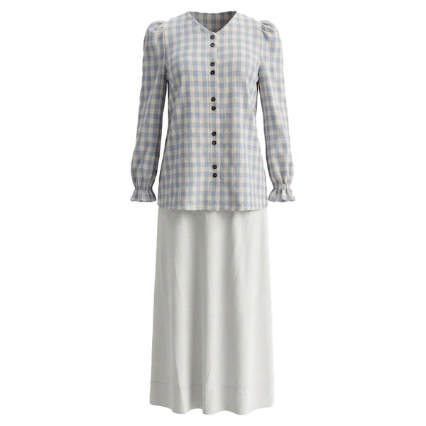 Sora Blouse & Skirt - Blue (Sell Separately)