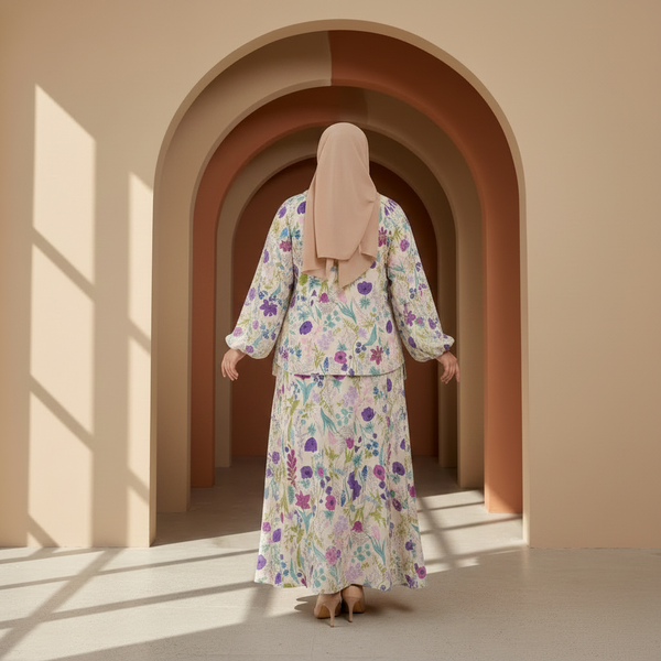Suri Kurung Set - Beige